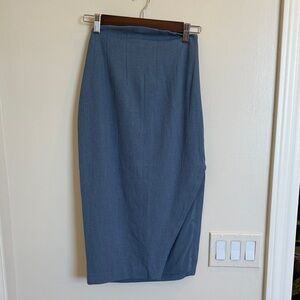 Express high waisted Classic Blue denim Pencil Skirt - Women's Tailored Midi